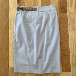 RED VALENTINO Light Gray Pencil Skirt Size 4